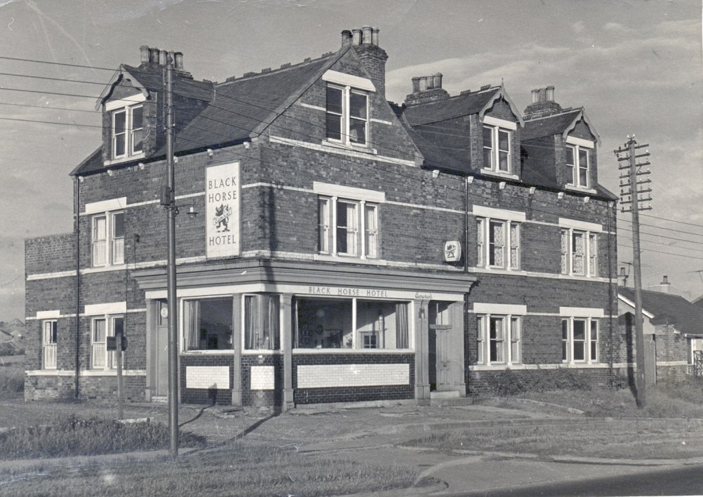 The Black Horse Hotel situated on Station Road East. Owned by Camerons Brewery of Hartlepool